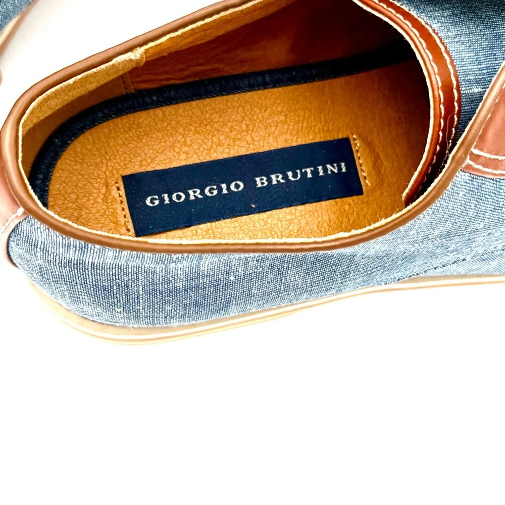 Giorgio Brutini Blue and Tan‎ Oxfords